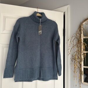 Everlane Blue Gray Turtleneck Sweater NWT
